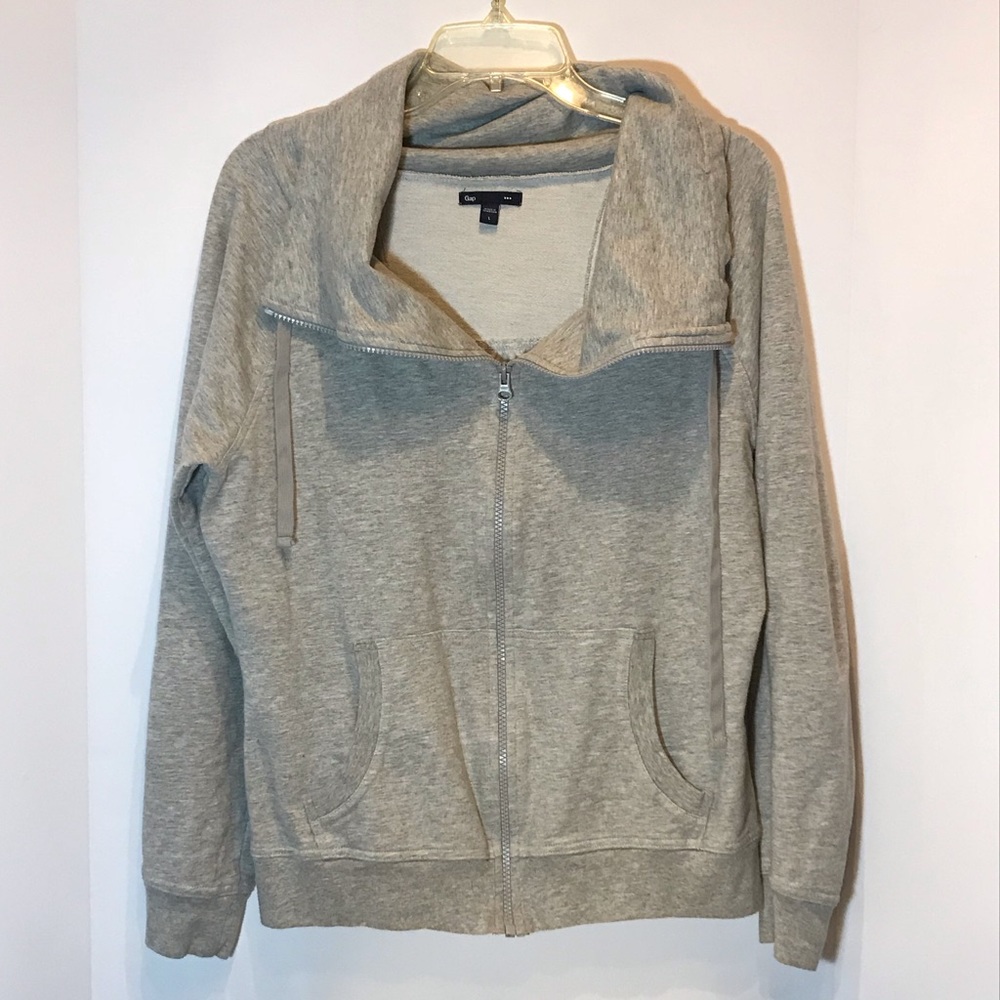 🦋 GAP gray heather zip up